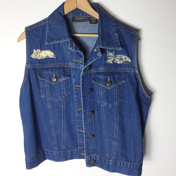 Cassee’s Blue Cat Romantic Western M Vest - Picture 1 of 5
